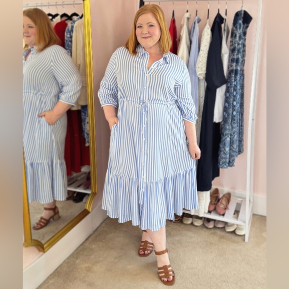 Ulla Popken Striped Shirtdress - Picture 2 of 7